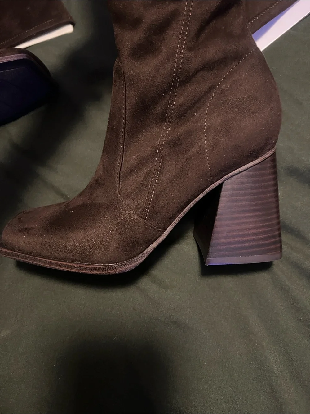 Nine West Tall Dark Brown 201 Suede Over-the-Knee Boots size 5.5